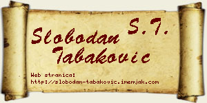 Slobodan Tabaković vizit kartica